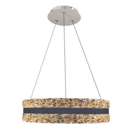 LED Ljusreglerad kristall ljuskrona på snöre LED/80W/230V 3000-6500K vit + fjärrkontroll