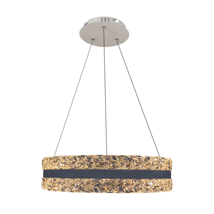 LED Ljusreglerad kristall ljuskrona på snöre LED/80W/230V 3000-6500K vit + fjärrkontroll