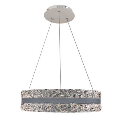 LED Ljusreglerad kristall ljuskrona på snöre LED/80W/230V 3000-6500K vit + fjärrkontroll