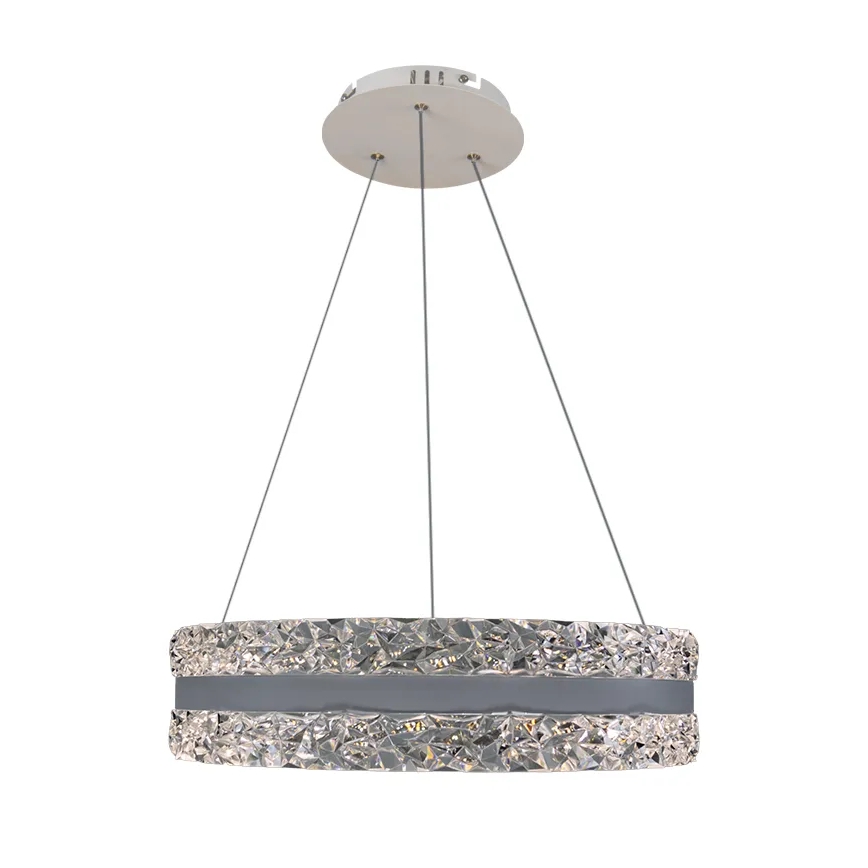 LED Ljusreglerad kristall ljuskrona på snöre LED/80W/230V 3000-6500K vit + fjärrkontroll