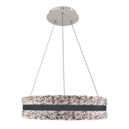 LED Ljusreglerad kristall ljuskrona på snöre LED/80W/230V 3000-6500K vit + fjärrkontroll