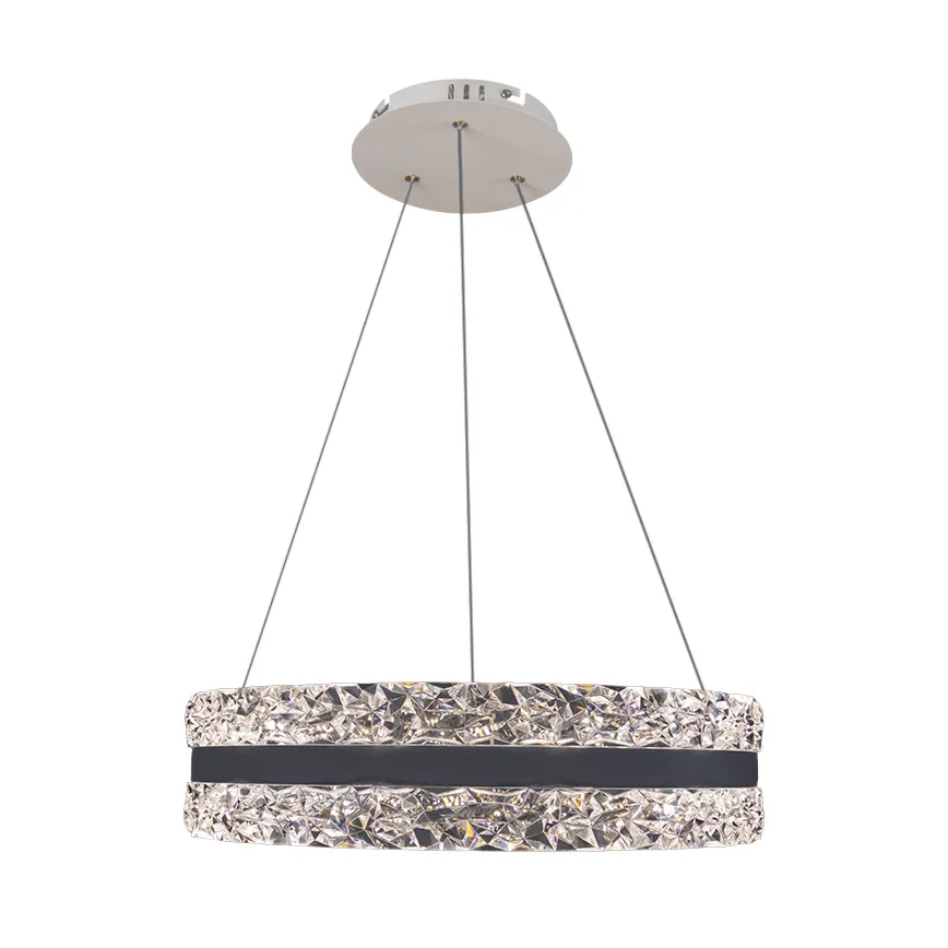 LED Ljusreglerad kristall ljuskrona på snöre LED/80W/230V 3000-6500K vit + fjärrkontroll