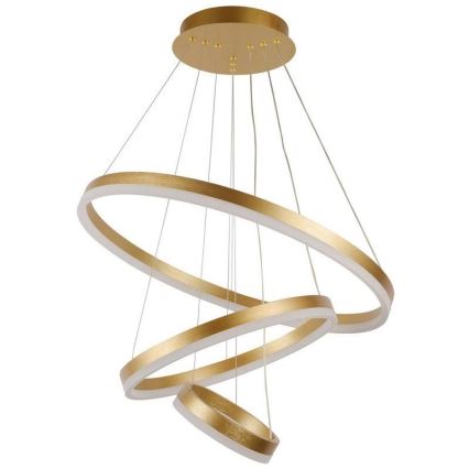 LED ljusreglerad ljuskrona på textilsladd LED/85W/230V 3000-6500K diameter 60 cm + fjärrkontroll