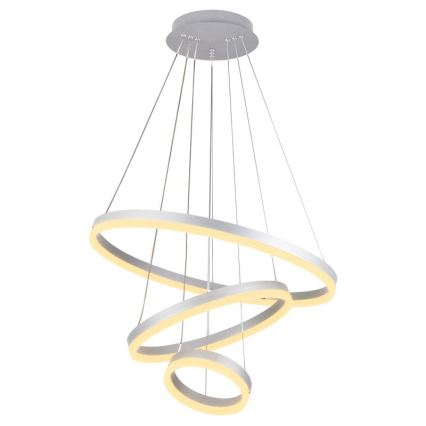 LED ljusreglerad ljuskrona på textilsladd LED/85W/230V 3000-6500K diameter 60 cm diameter 60 cm + fjärrkontroll