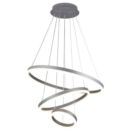 LED ljusreglerad ljuskrona på textilsladd LED/85W/230V 3000-6500K diameter 60 cm diameter 60 cm + fjärrkontroll