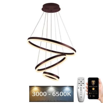 LED ljusreglerad ljuskrona på textilsladd LED/85W/230V 3000-6500K + fjärrkontroll
