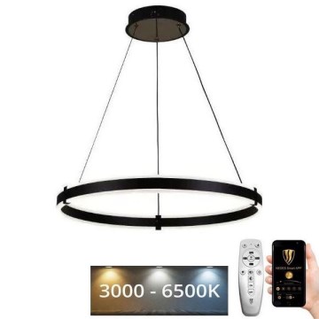 LED ljusreglerad ljuskrona på textilsladd LED/85W/230V 3000-6500K + fjärrkontroll