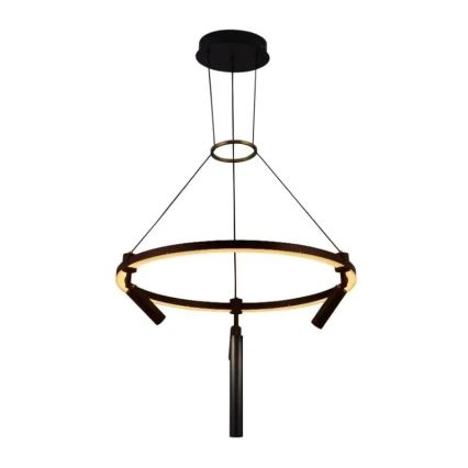 LED ljusreglerad ljuskrona på textilsladd LED/85W/230V 3000-6500K + fjärrkontroll