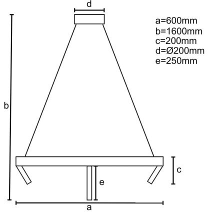 LED ljusreglerad ljuskrona på textilsladd LED/85W/230V 3000-6500K + fjärrkontroll