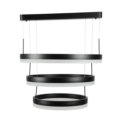 LED ljusreglerad ljuskrona på textilsladd LED/86W/230V 3000K svart