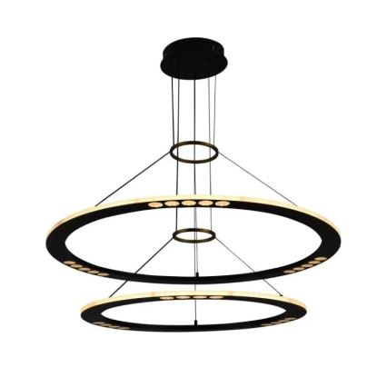 LED ljusreglerad ljuskrona på textilsladd LED/90W/230V 3000-6500K + fjärrkontroll
