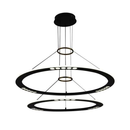 LED ljusreglerad ljuskrona på textilsladd LED/90W/230V 3000-6500K + fjärrkontroll