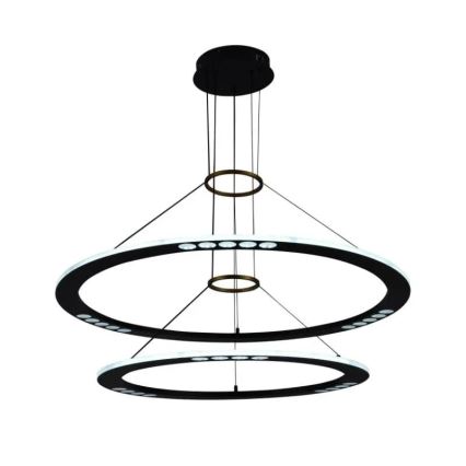 LED ljusreglerad ljuskrona på textilsladd LED/90W/230V 3000-6500K + fjärrkontroll