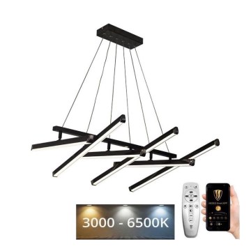 LED ljusreglerad ljuskrona på textilsladd LED/90W/230V 3000-6500K + fjärrkontroll