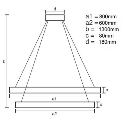 LED Ljusreglerad kristall ljuskrona på snöre LED/90W/230V 3000-6500K guld/krom + fjärrkontroll
