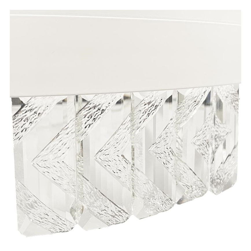 LED Ljusreglerad kristall ljuskrona på snöre LED/90W/230V 3000-6500K vit + fjärrkontroll