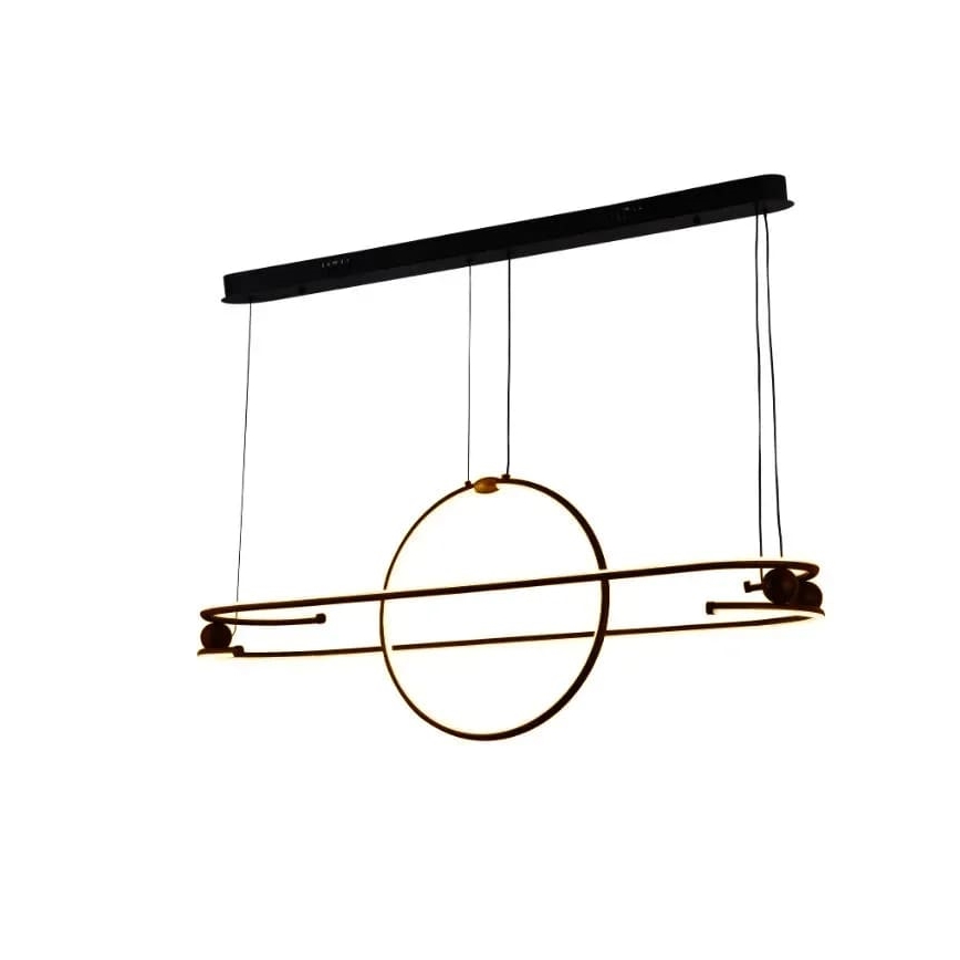 LED ljusreglerad ljuskrona på textilsladd LED/95W/230V 3000-6500K + fjärrkontroll
