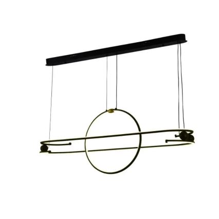 LED ljusreglerad ljuskrona på textilsladd LED/95W/230V 3000-6500K + fjärrkontroll