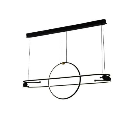 LED ljusreglerad ljuskrona på textilsladd LED/95W/230V 3000-6500K + fjärrkontroll