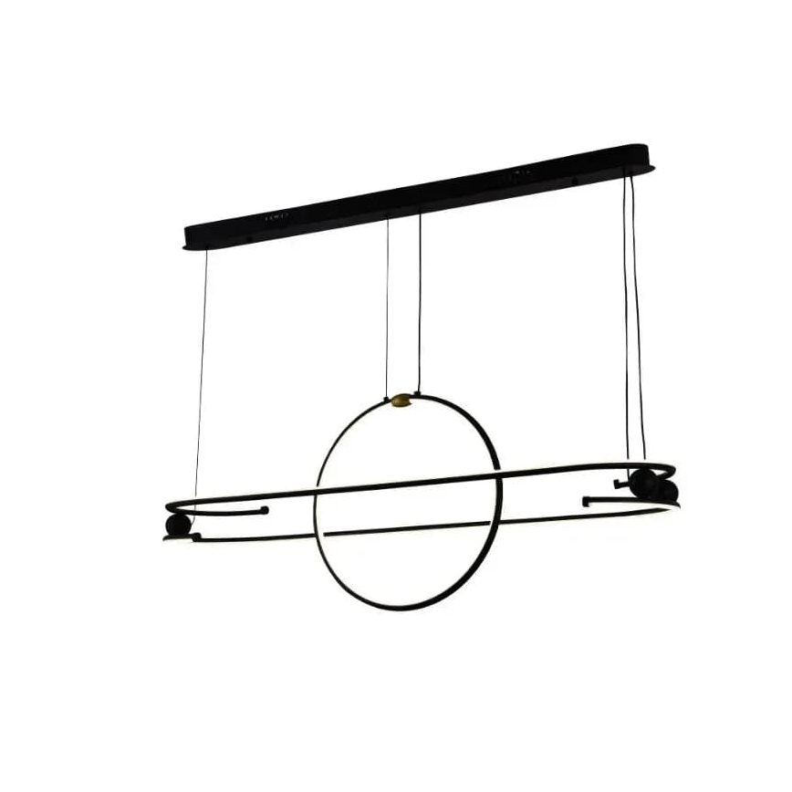 LED ljusreglerad ljuskrona på textilsladd LED/95W/230V 3000-6500K + fjärrkontroll