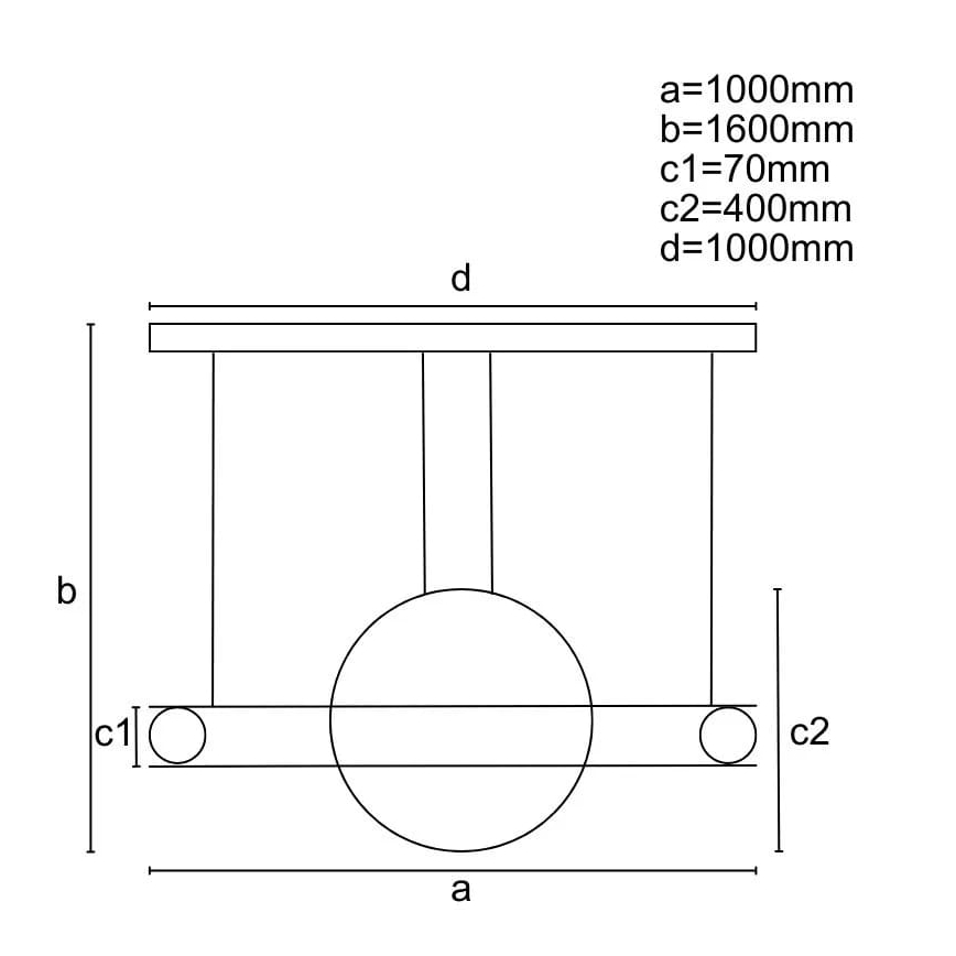 LED ljusreglerad ljuskrona på textilsladd LED/95W/230V 3000-6500K + fjärrkontroll