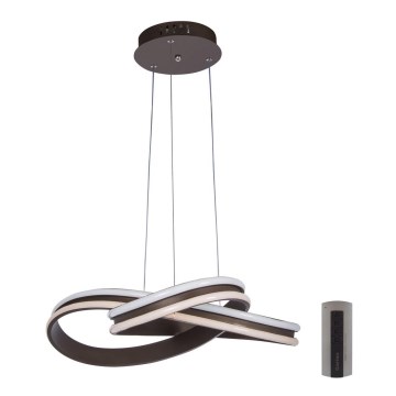 LED ljusreglerad ljuskrona på textilsladd LED/96W/230V diameter 54 cm + fjärrkontroll