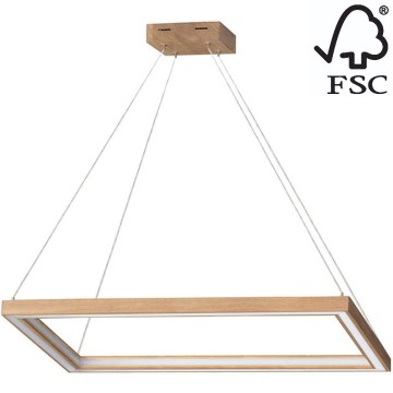 LED ljusreglerad ljuskrona på textilsladd LEGNO 2xLED/33W/230V ek – FSC certifierade