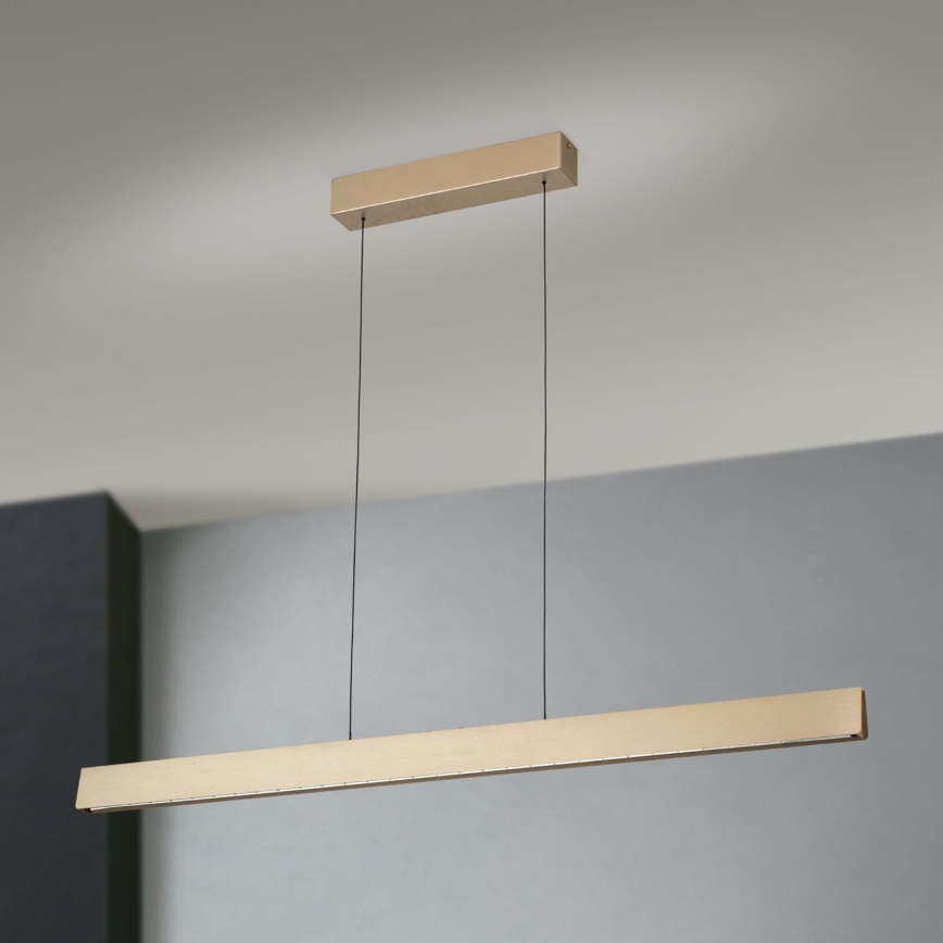LED ljusreglerad ljuskrona på textilsladd TARA LED/44W/230V 2700/3800/4500/5700K guld