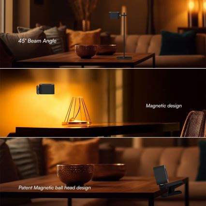 LED Ljusreglerad magnetic rechargeable bordslampa 04.01.2001 LED/3W/5V 3000-6000K 1800 mAh svart