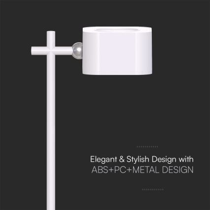 LED Ljusreglerad magnetic rechargeable bordslampa 04.01.2001 LED/3W/5V 3000-6000K 1800 mAh vit