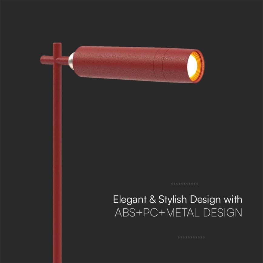 LED Ljusreglerad magnetic rechargeable bordslampa 03.01.2001 LED/3W/5V 4000K 1500 mAh röd