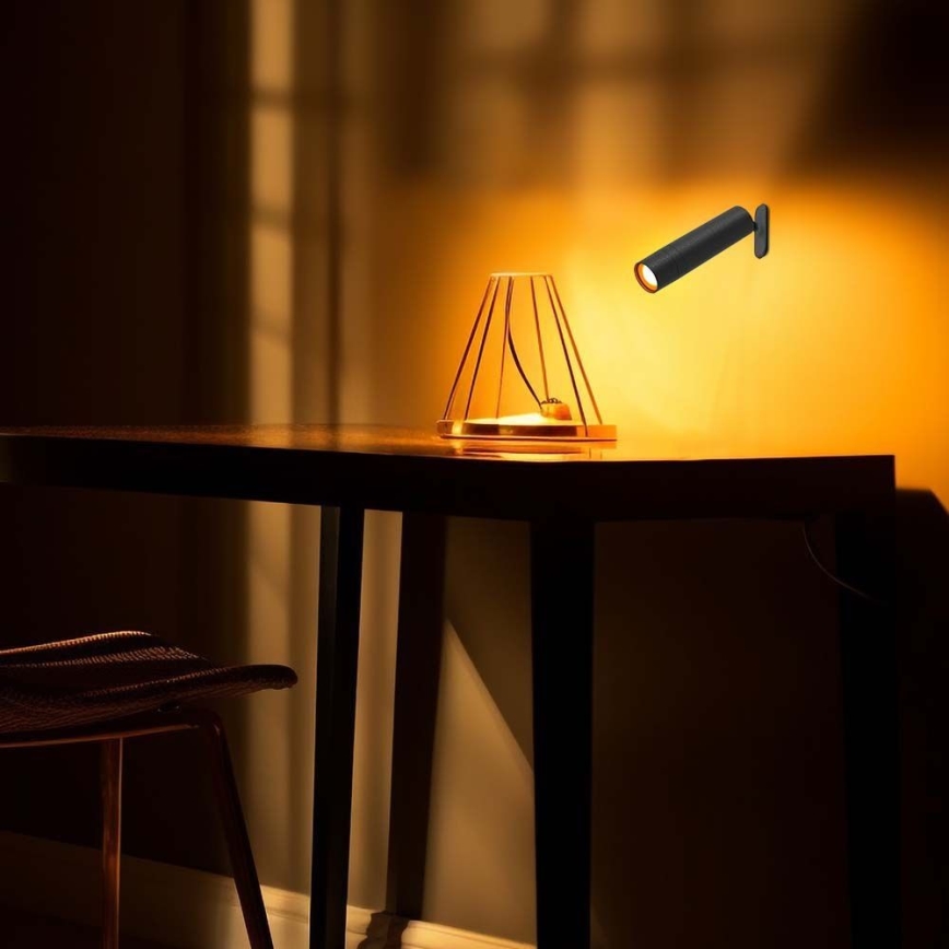 LED Ljusreglerad magnetic rechargeable bordslampa 03.01.2001 LED/3W/5V 4000K 1500 mAh svart