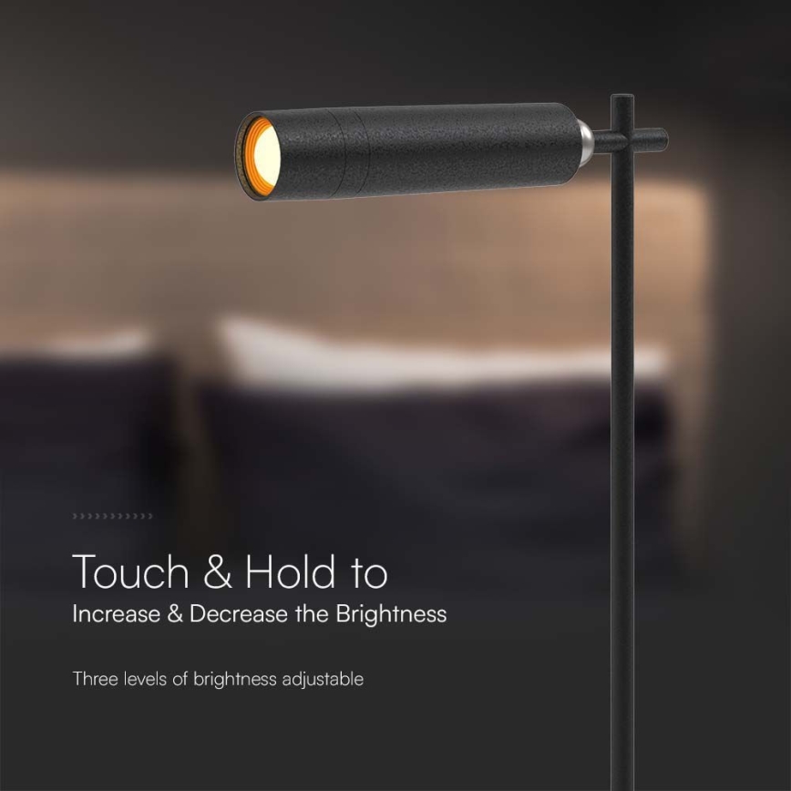 LED Ljusreglerad magnetic rechargeable bordslampa 03.01.2001 LED/3W/5V 4000K 1500 mAh svart
