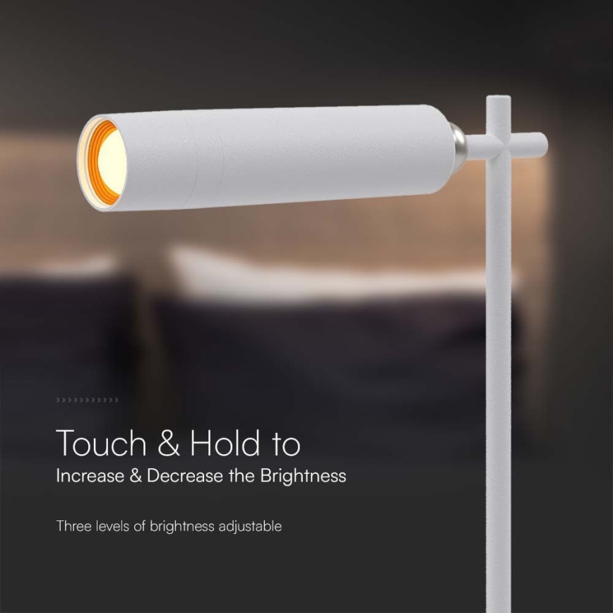 LED Ljusreglerad magnetic rechargeable bordslampa 03.01.2001 LED/3W/5V 4000K 1500 mAh vit