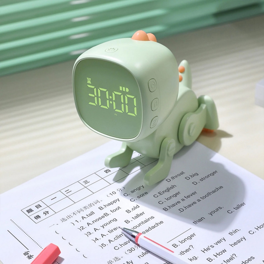 LED RGBW Ljusreglerad barns natt små lampor med väckarklocka ROBOT LED/1W/5V 1200 mAh