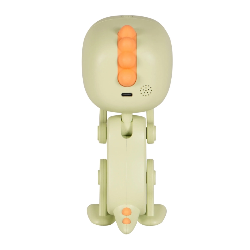 LED RGBW Ljusreglerad barns natt små lampor med väckarklocka ROBOT LED/1W/5V 1200 mAh
