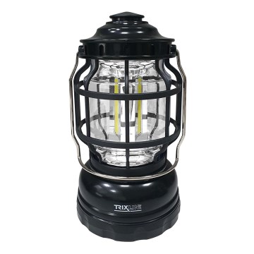 LED Ljusreglerad portable camping lampa 3xLED/3W/3xAA IPX4 svart