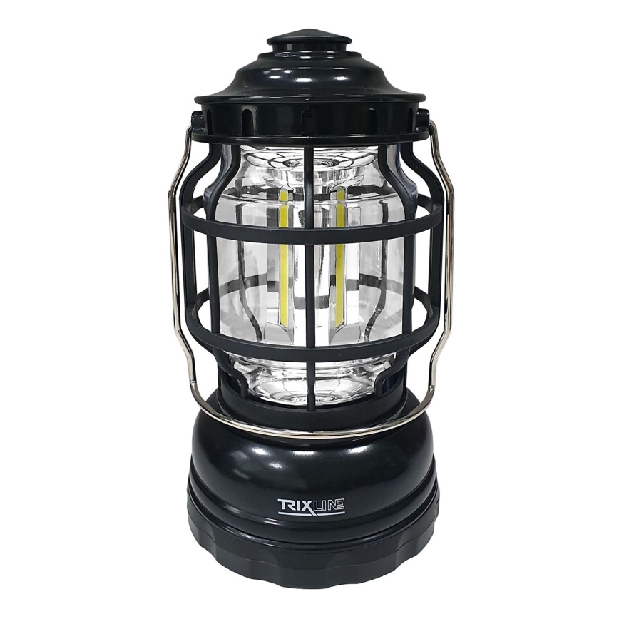 LED Ljusreglerad portable camping lampa 3xLED/3W/3xAA IPX4 svart