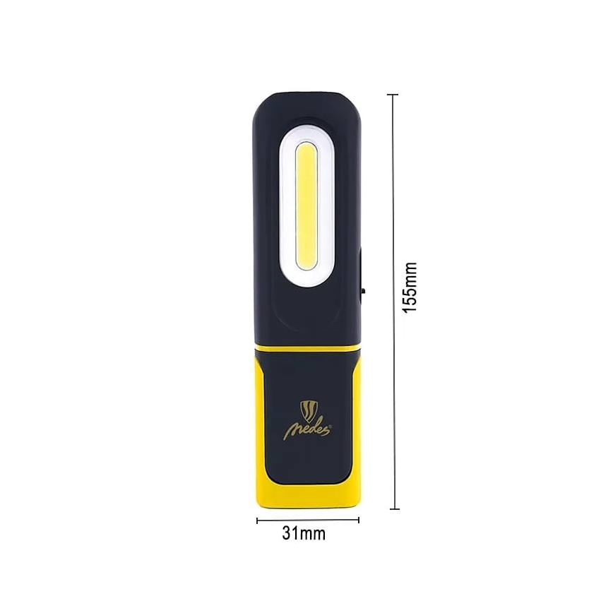 LED Ljusreglerad rechargeable fungerar flashlight LED/8W/5V IP44 420 lm 1200 mAh