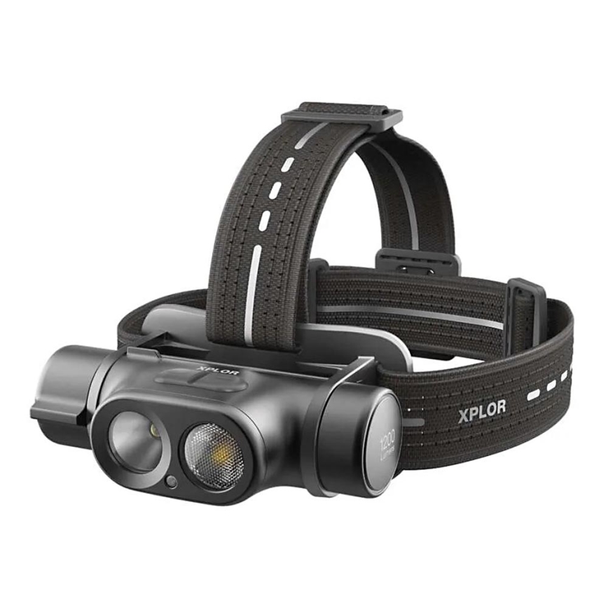 LED Ljusreglerad rechargeable headlamp GP XPLOR PHR19 LED/1x18650/5V IPX8