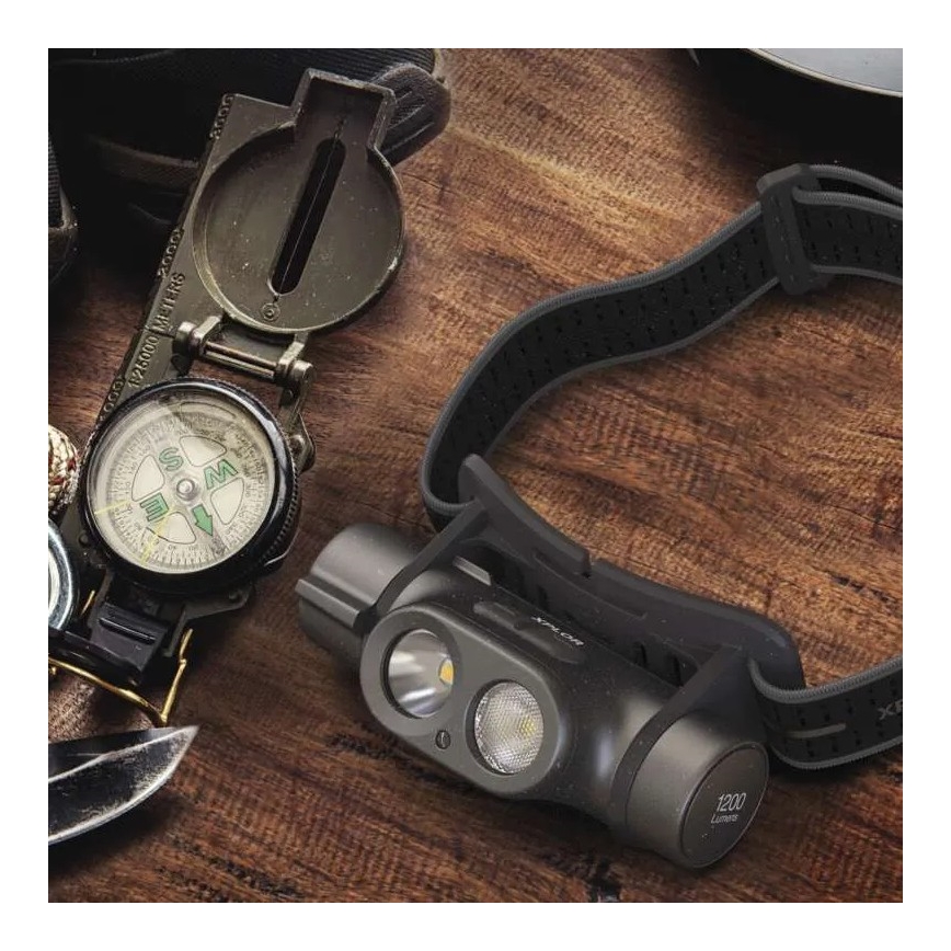 LED Ljusreglerad rechargeable headlamp GP XPLOR PHR19 LED/1x18650/5V IPX8
