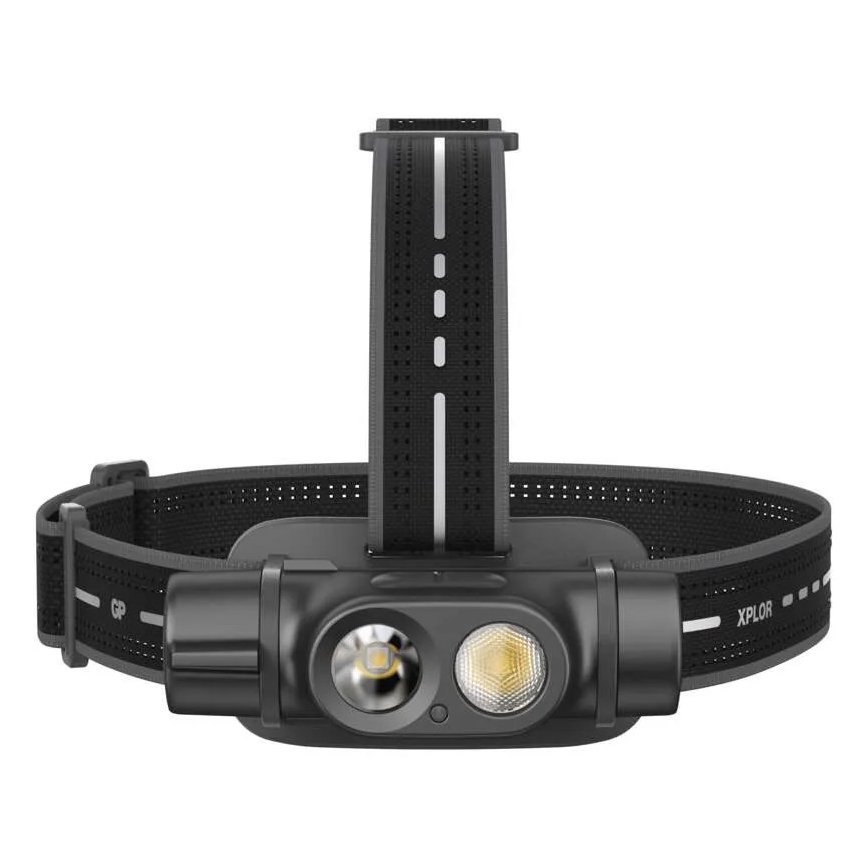 LED Ljusreglerad rechargeable headlamp GP XPLOR PHR19 LED/1x18650/5V IPX8