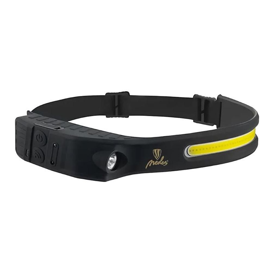 LED Ljusreglerad rechargeable headlamp med sensor LED/8W/5V IP44 570 lm 2000 mAh