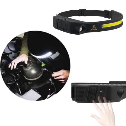 LED Ljusreglerad rechargeable headlamp med sensor LED/8W/5V IP44 570 lm 2000 mAh
