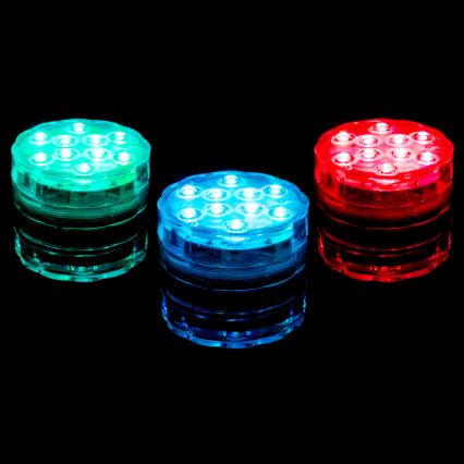 LED Ljusreglerad simbasängslampa LED/3xAAA IP68 + fjärrkontroll