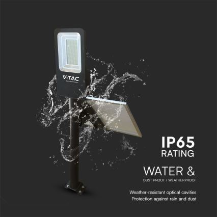 LED Ljusreglerad hybrid solcell gata lampa LED/50W/230V 6500K IP65 50000 mAh + fjärrkontroll
