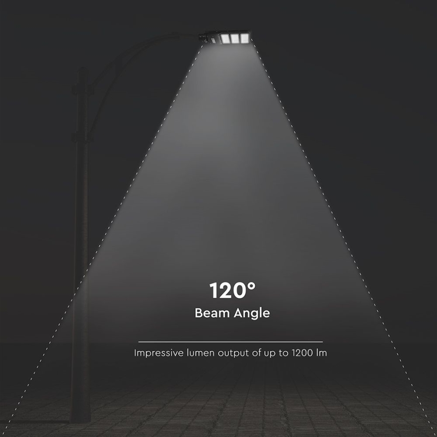 LED Dimmerbar gatulampor med solceller med rörelse- och skymningsgivare LED/12W/3,2V 6000K IP65 10000 mAh svart + fjärrkontroll