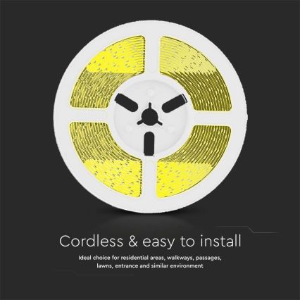 LED Ljusreglerad solcell list LED/1,2W/3,7V 3000K IP67 5m + fjärrkontroll