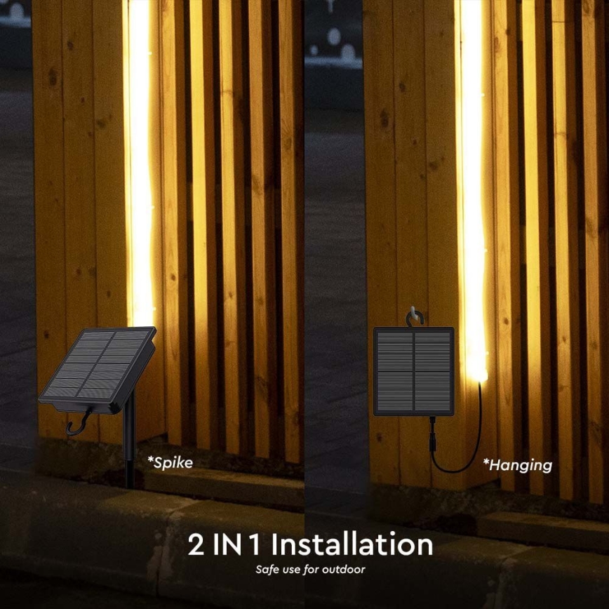 LED Ljusreglerad solcell list LED/1,2W/3,7V 3000K IP67 5m + fjärrkontroll