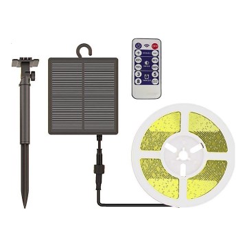 LED Ljusreglerad solcell list LED/1,2W/3,7V 4000K IP67 5m + fjärrkontroll